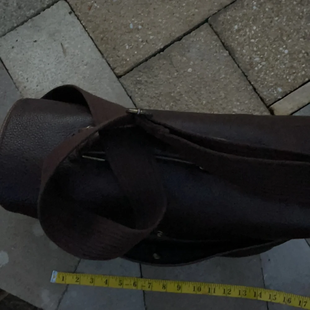 Gap leather brown pebble briefcase/ satchel
